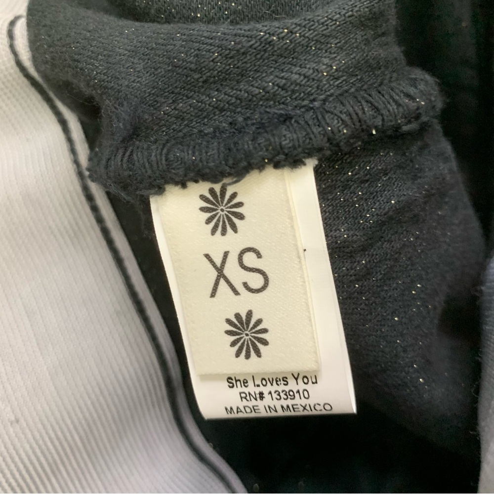 Show me your mumu Womens Berkeley Bells charcoal Shimmer flare jeans XS NEW - Picture 12 of 13